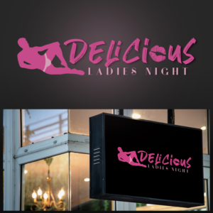 Delicious (Main Title) Ladies Night (Tag Line) | Logo Design by DominicDesign