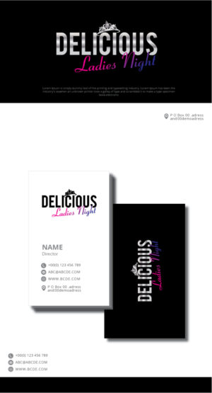 Delicious (Main Title) Ladies Night (Tag Line) | Logo Design by graphicevolution