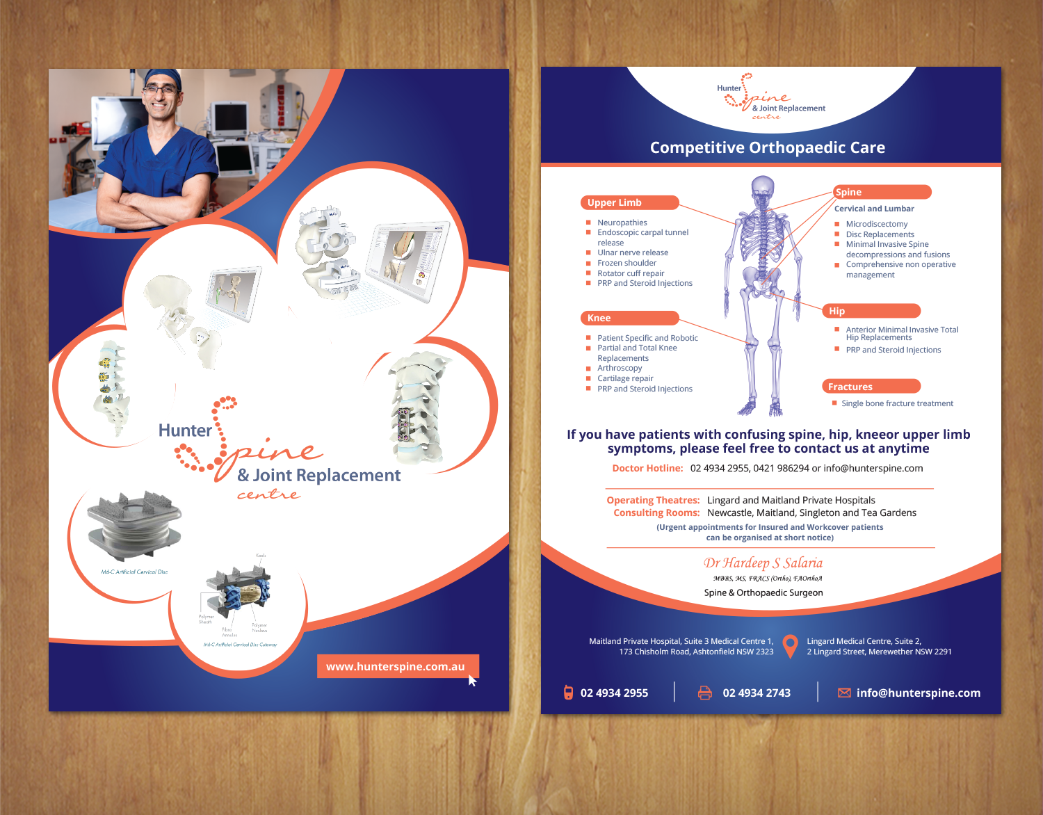 Flyer Design by MNM for Hunter Spine | Design #22731557