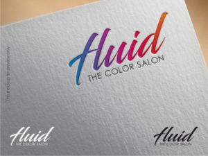 Fluid the Color Salon | Logo Design by Atvento Graphics