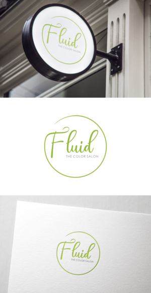 Fluid the Color Salon | Logo Design by fatiyadesign