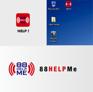 in the name of the application 88HelpME.  I am open to other text | Design de Logo par dorna 2