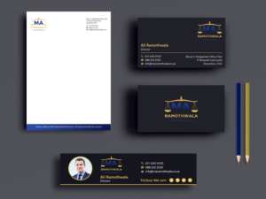 MA Stationary Design | Stationery Design by Krishno