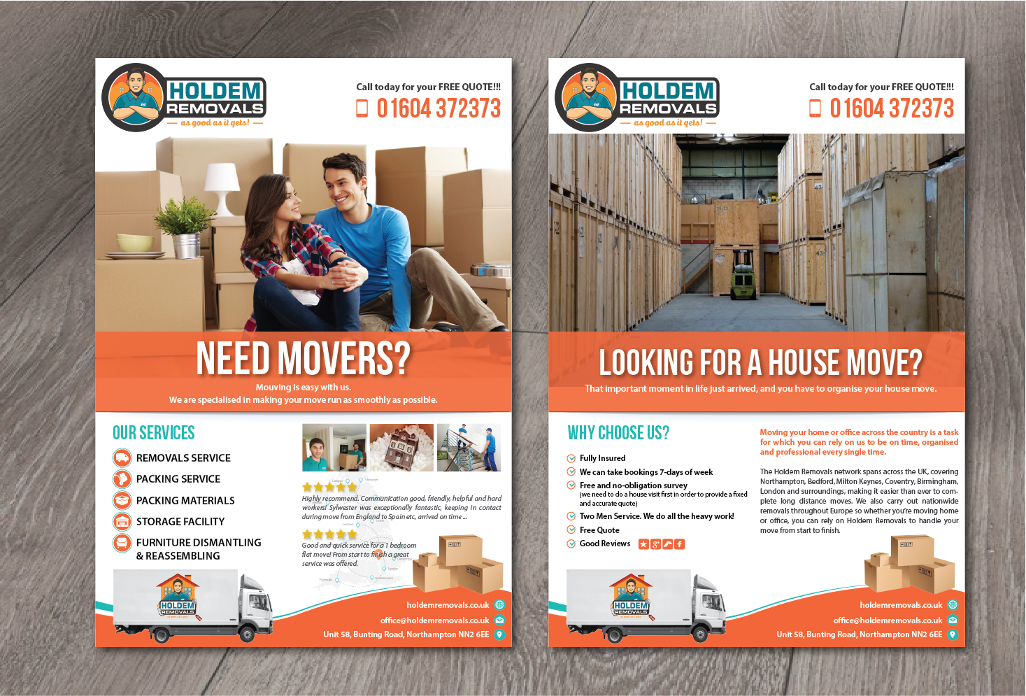 Flyer Design by alex989 for Holdem Removals | Design #22780806