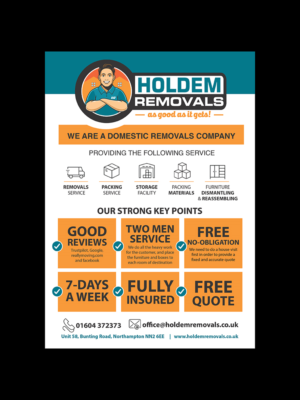 Flyer-Design von Phouii für Holdem Removals | Design: #22745749