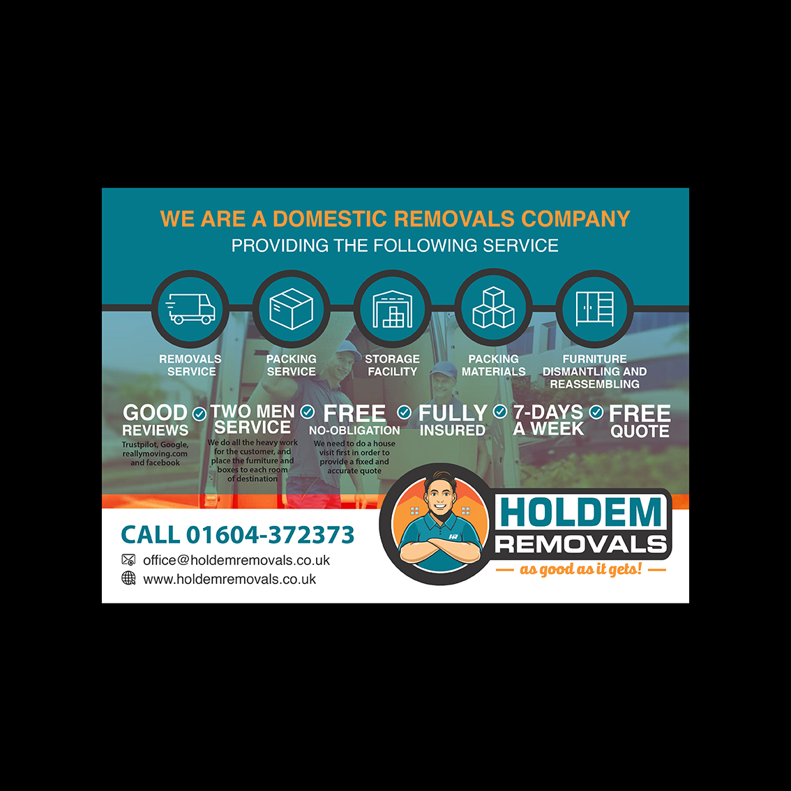 Diseño de Flyer por Phouii para Holdem Removals | Diseño #22759116