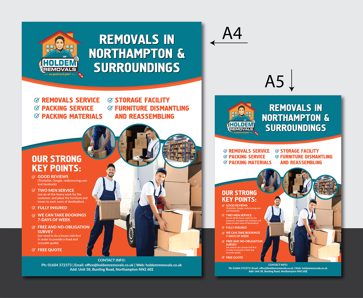 Flyer Design by Deziners Zone for Holdem Removals | Design #22785740