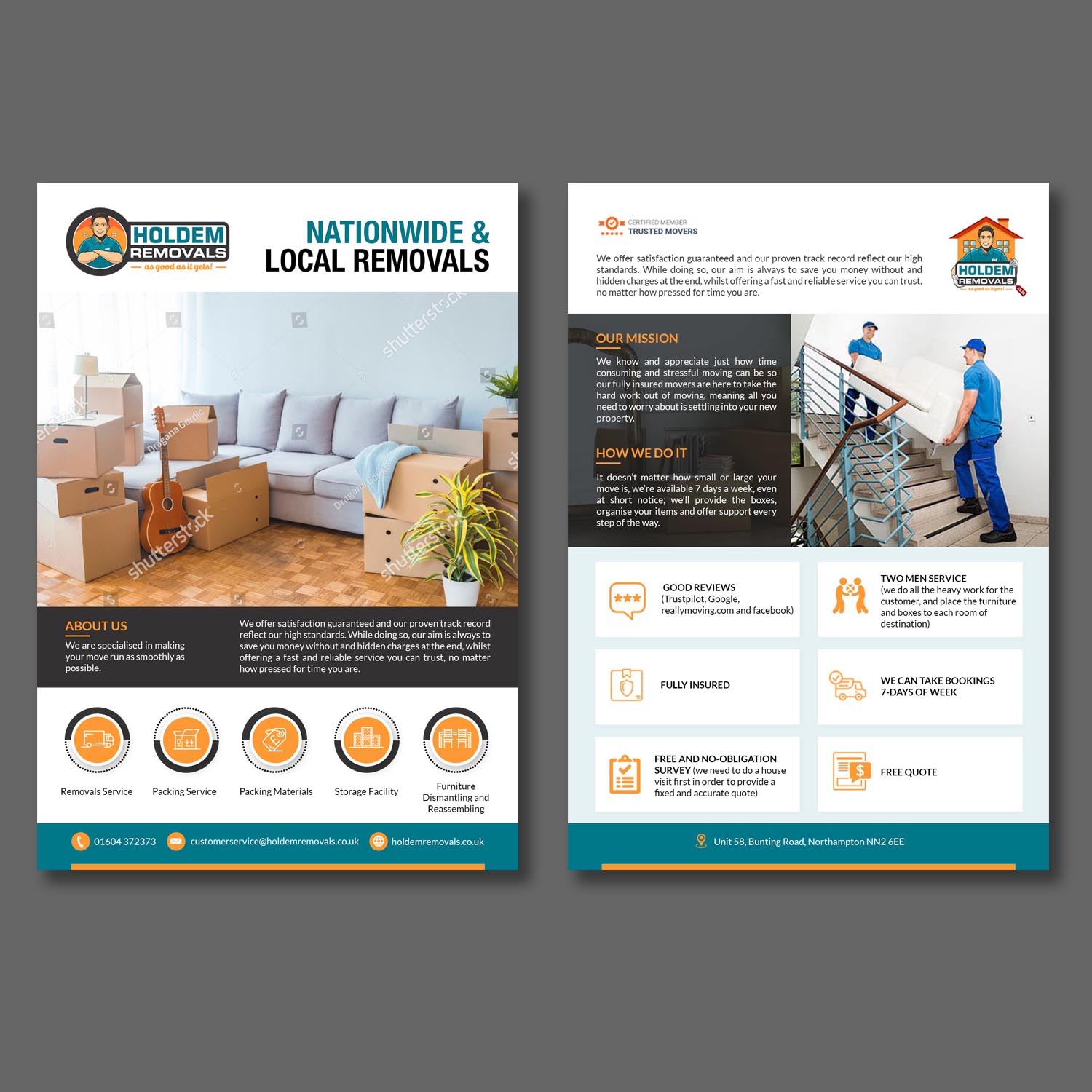 Diseño de Flyer por aspiremedia para Holdem Removals | Diseño #22789936