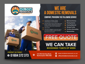 Diseño de Flyer por SAI DESIGNS para Holdem Removals | Diseño #22789767