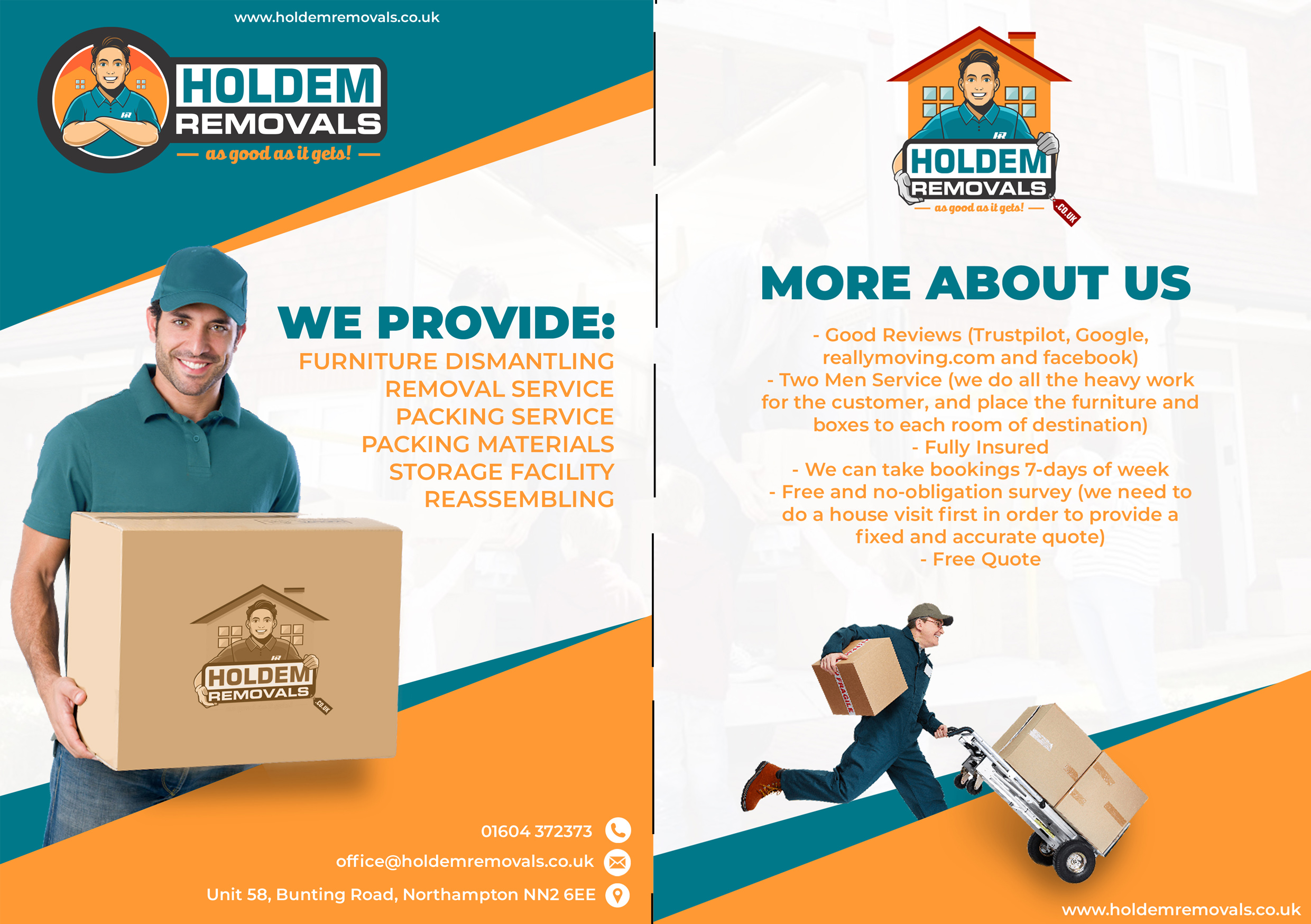Flyer Design by Atroxic Design for Holdem Removals | Design #22781001