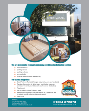 Flyer Design by Isnah Logo for Holdem Removals | Design: #22732973