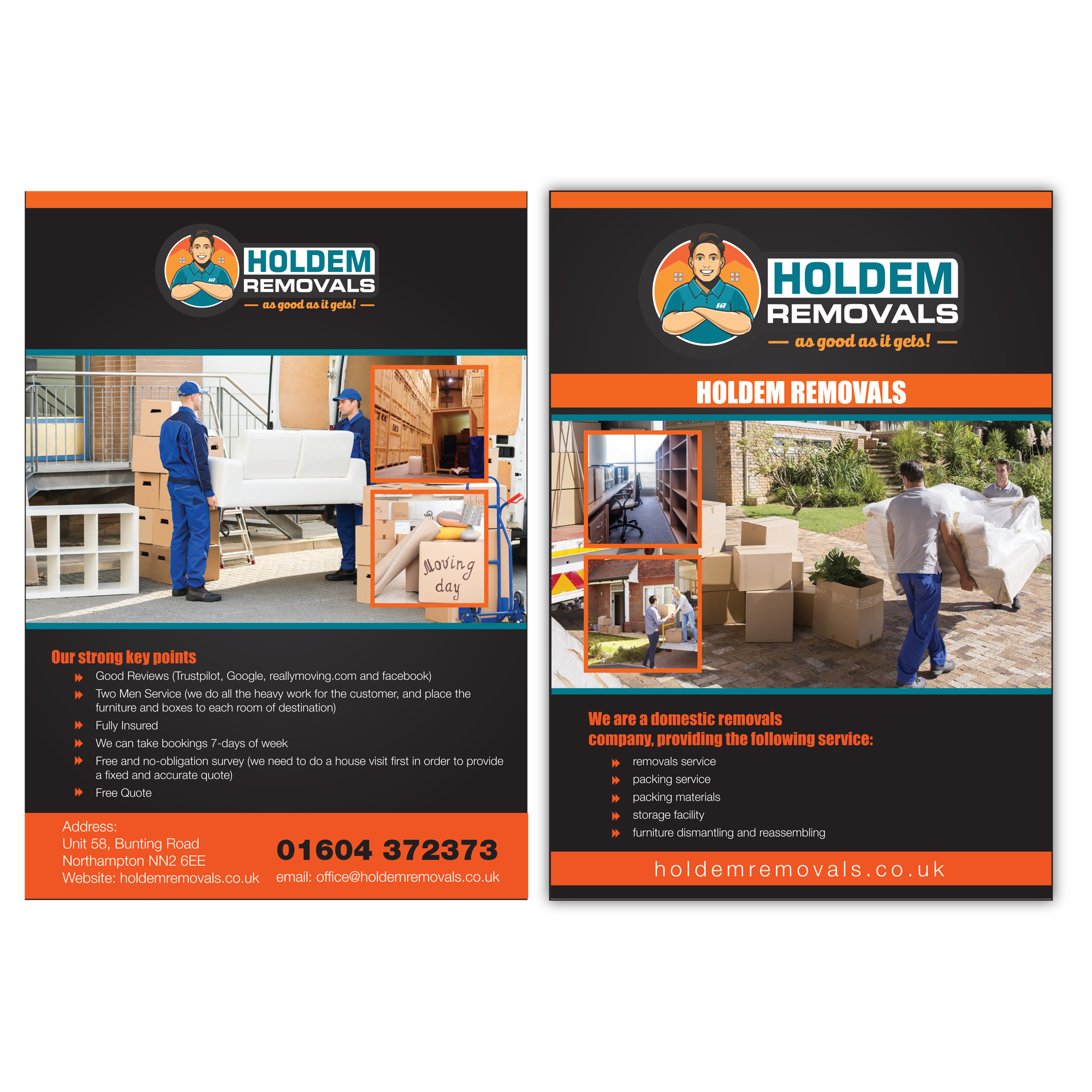 Diseño de Flyer por Isnah Logo para Holdem Removals | Diseño #22789644