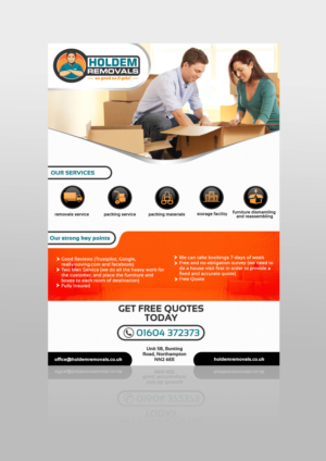 Diseño de Flyer por Adnan.design para Holdem Removals | Diseño #22740853