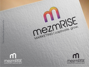 mezmRISE (second line: MARKETING | captivate. grow.) | Logo Design by Atvento Graphics