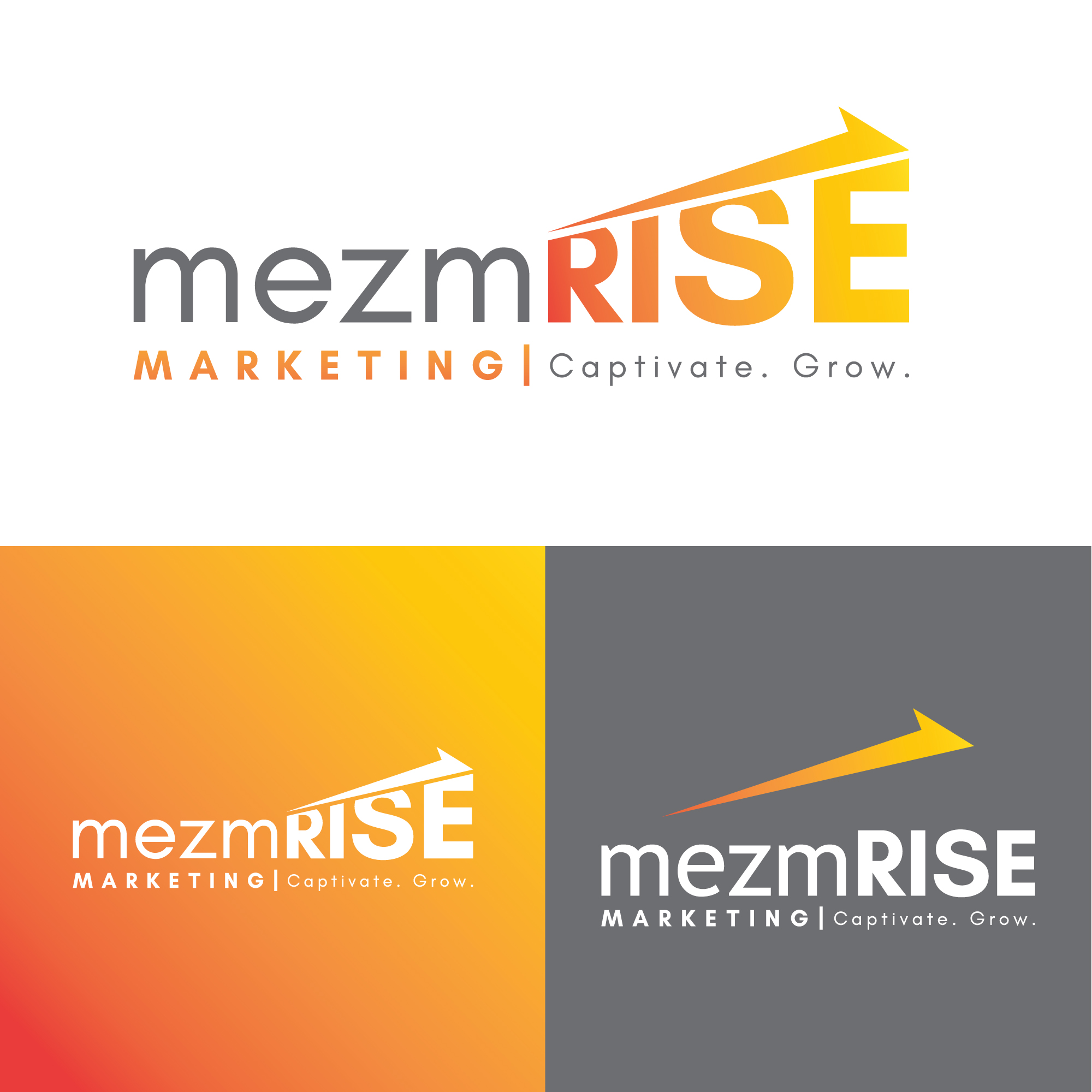 Logo Design by Zak deZign for mezmRISE marketing | Design #22739622