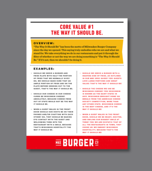 MBC Core Value Training Sheet Poster | Diseño de Póster por Pinky 