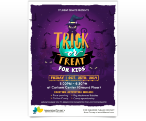 Trick-Or-Treat for Kids  | Diseño de Flyer por Luniere Designs