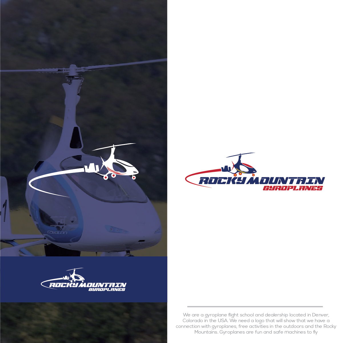 Logo Design by Deziners Zone for Rocky Mountain Gyroplanes, LLC | Design #22733165