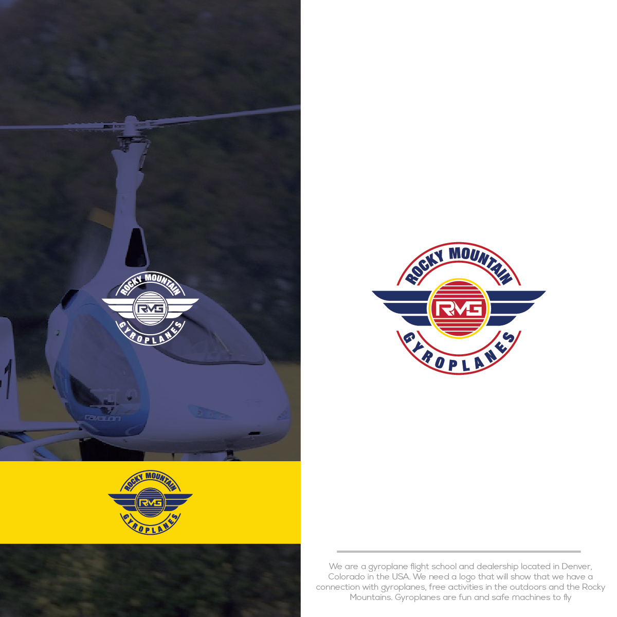 Logo Design by Deziners Zone for Rocky Mountain Gyroplanes, LLC | Design #22733186