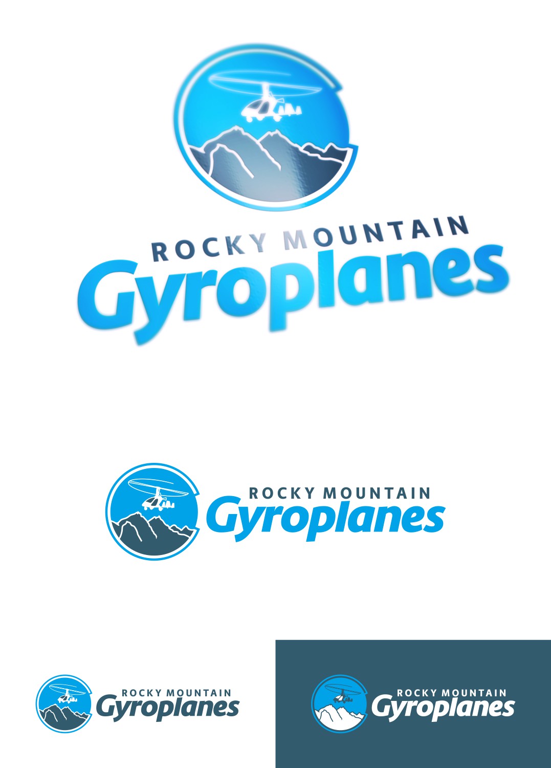 Logo Design by bojboga for Rocky Mountain Gyroplanes, LLC | Design #22777542