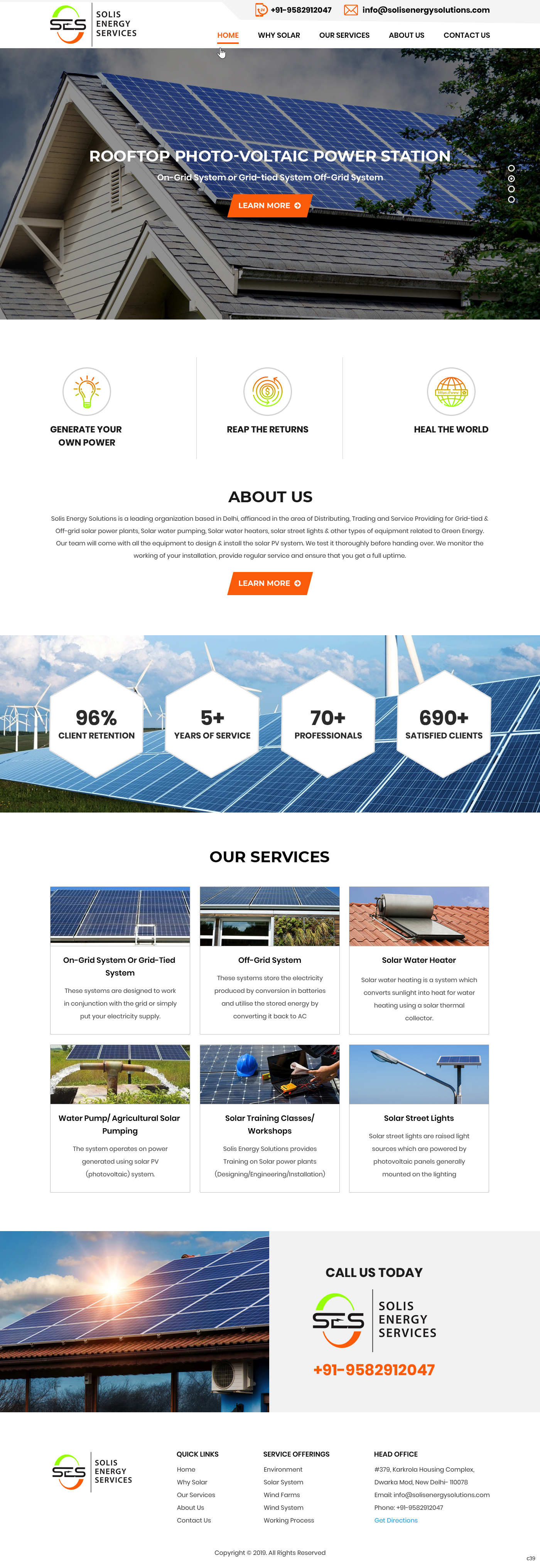 Web Design by pb for Solis Energy Services | Design #22735062
