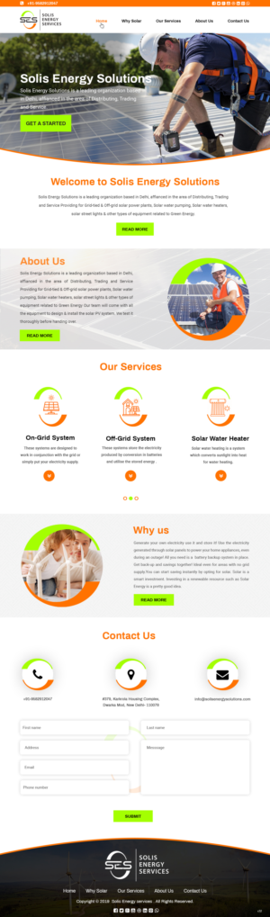 Web-Design von pb für Solis Energy Services | Design: #22735064