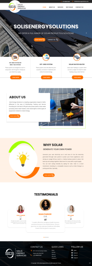 Web-Design von pb für Solis Energy Services | Design: #22735072