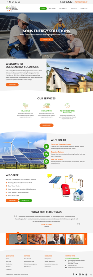 Web-Design von pb für Solis Energy Services | Design: #22735073