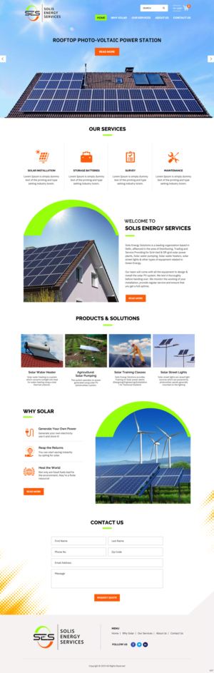 Web-Design von pb für Solis Energy Services | Design: #22735077