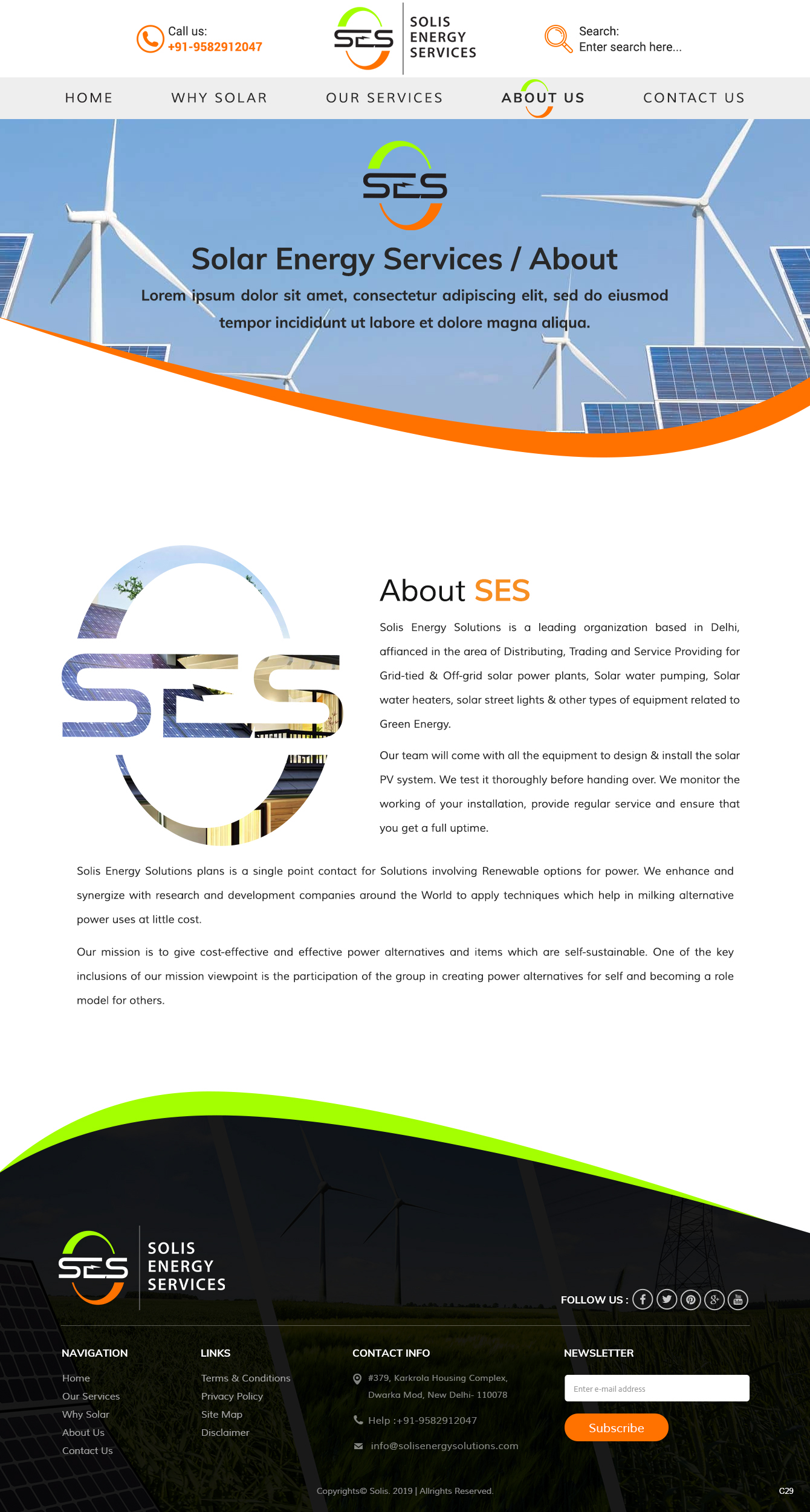 Web Design by pb for Solis Energy Services | Design #22771430