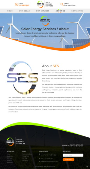 Web-Design von pb für Solis Energy Services | Design: #22771430
