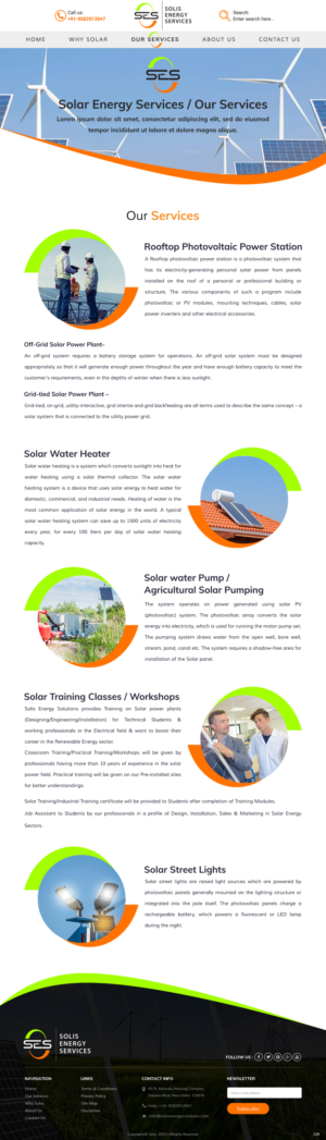 Web-Design von pb für Solis Energy Services | Design: #22771431