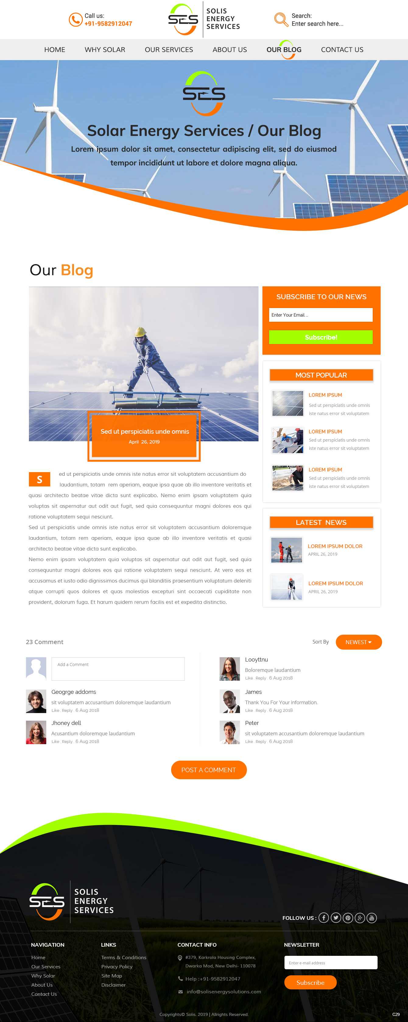 Web-Design von pb für Solis Energy Services | Design #22771432