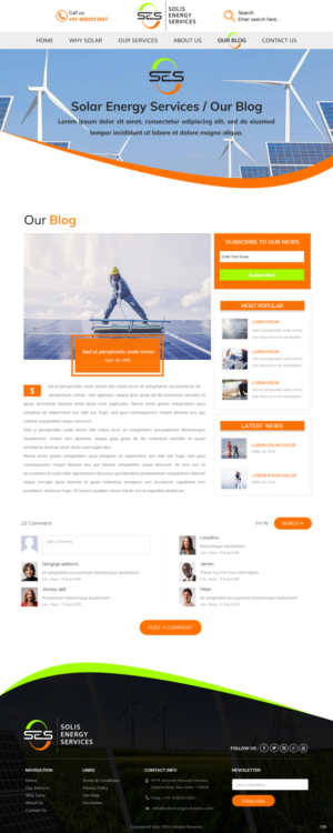 Web-Design von pb für Solis Energy Services | Design: #22771432