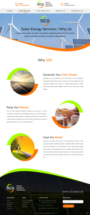 Web-Design von pb für Solis Energy Services | Design: #22771434