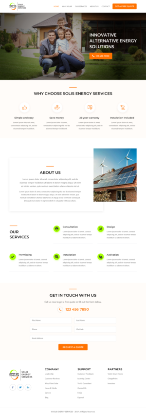 Diseño Web por rightway para Solis Energy Services | Diseño: #22735170