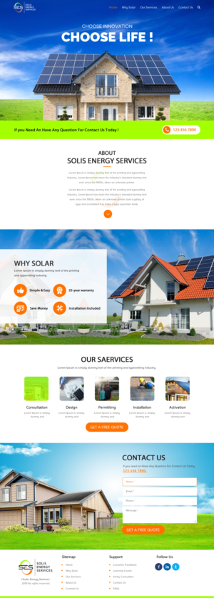 Diseño Web por rightway para Solis Energy Services | Diseño: #22735171