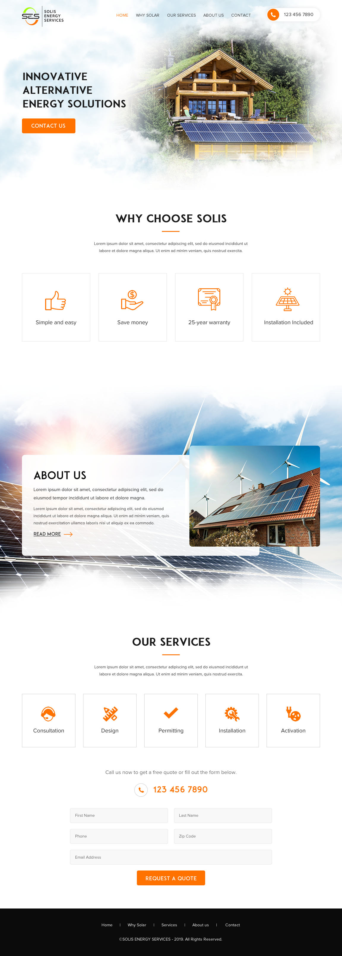 Web Design by rightway for Solis Energy Services | Design #22735172