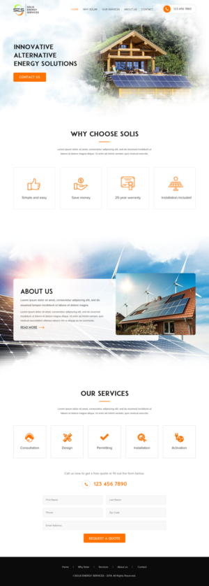 Diseño Web por rightway para Solis Energy Services | Diseño: #22735172