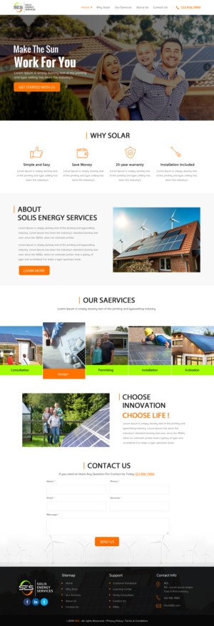 Diseño Web por rightway para Solis Energy Services | Diseño: #22735173