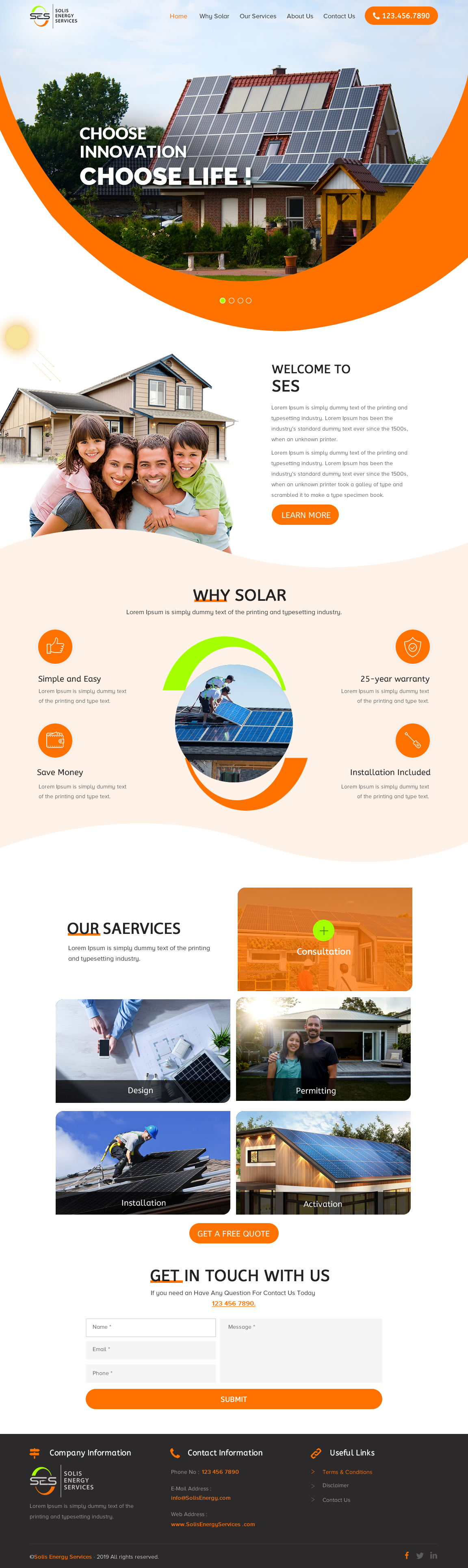 Web Design by rightway for Solis Energy Services | Design #22735174
