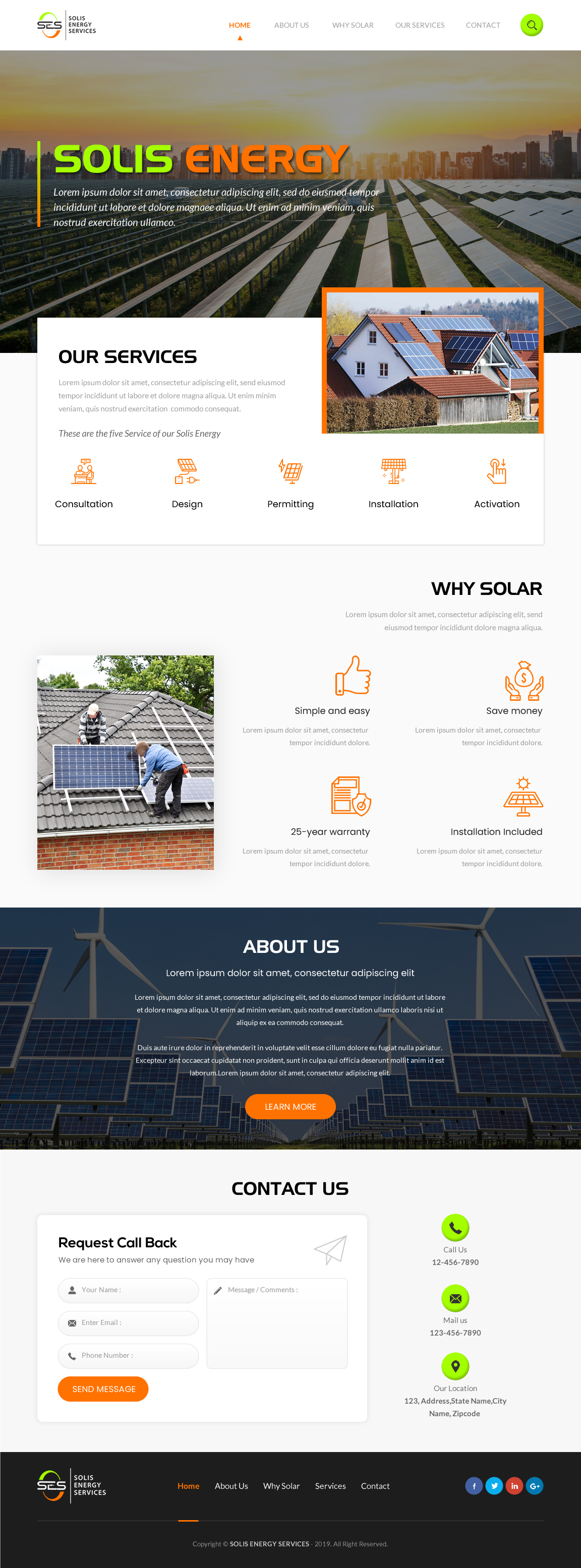 Diseño Web por rightway para Solis Energy Services | Diseño #22735178