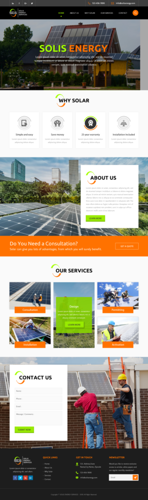 Diseño Web por rightway para Solis Energy Services | Diseño: #22735180
