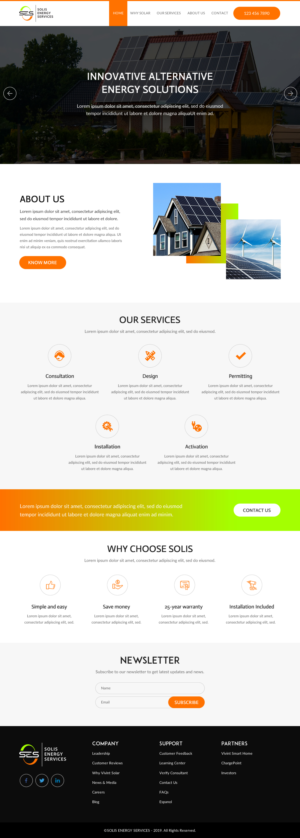 Diseño Web por rightway para Solis Energy Services | Diseño: #22735182