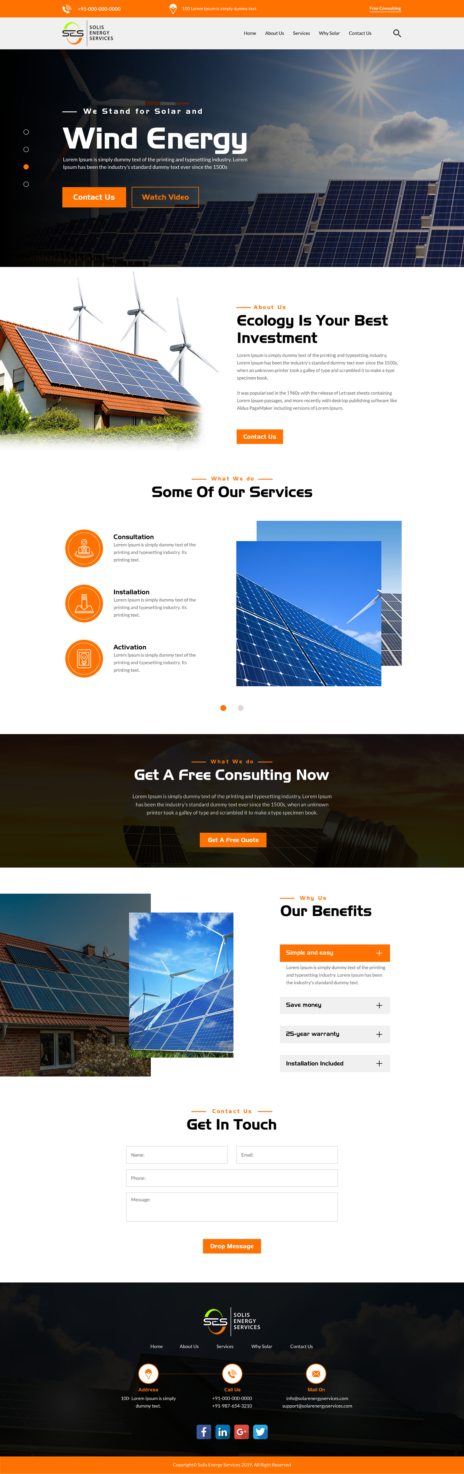 Web Design by rightway for Solis Energy Services | Design #22735185