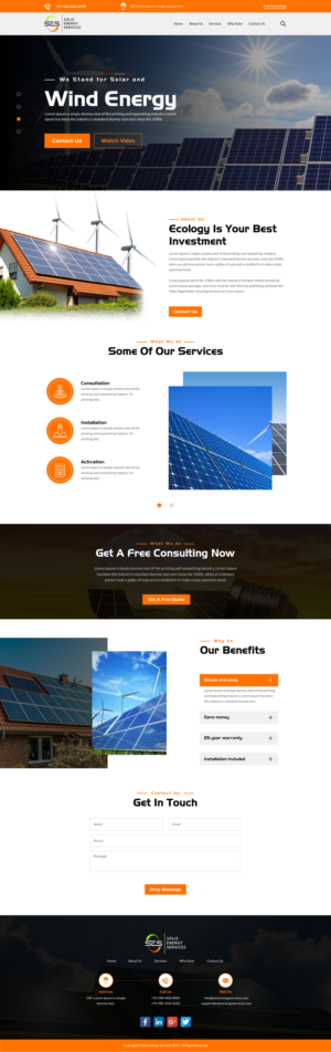 Diseño Web por rightway para Solis Energy Services | Diseño: #22735185