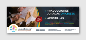 Werbetafel-Design von D Creative für LINGUA FRANCA TRADUCCIONES JURADAS | Design: #22752863