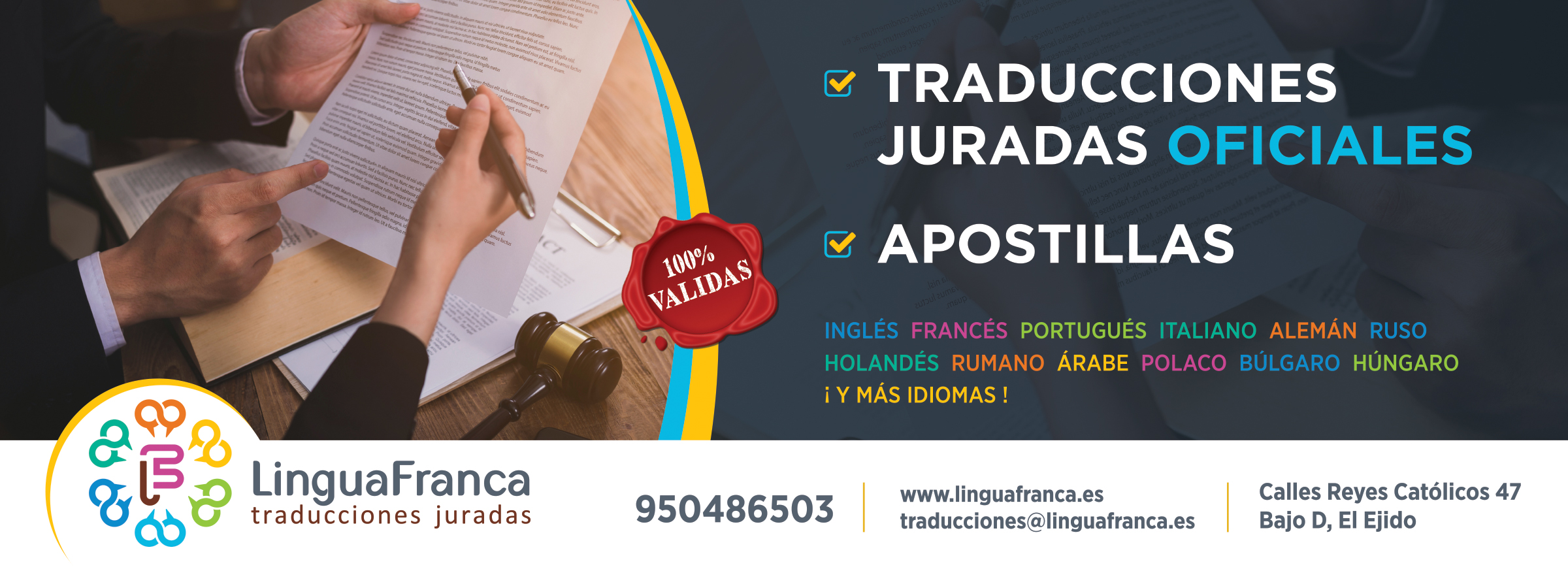 Billboard Design by D Creative for LINGUA FRANCA TRADUCCIONES JURADAS | Design #22839048