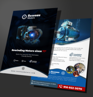 Flyer Design by angelcolmenares3 for W. Rosenau Motor Rewinding INC | Design: #22740774