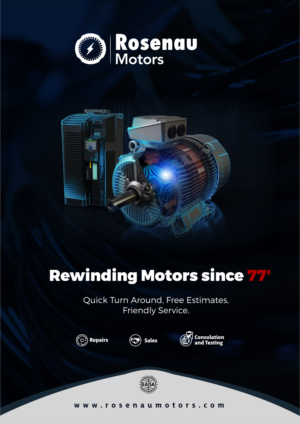 Flyer Design by angelcolmenares3 for W. Rosenau Motor Rewinding INC | Design: #22740776
